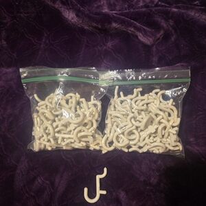 White Plastic Pegboard Hooks
